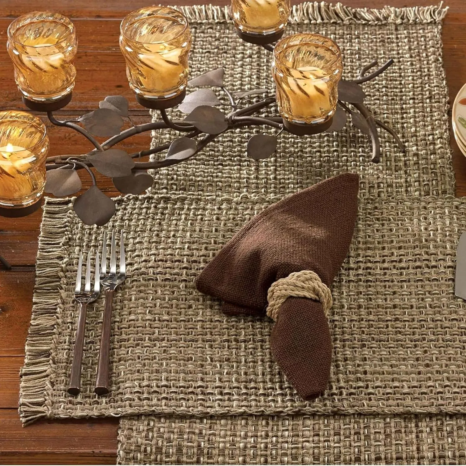 Park Designs Expresso Tweed Farmhouse Table Runner 36 Inch | 13x36 Rustic Dining Table Accessory | Hand Loomed & Rugged Texture | Modern Farmhouse Table Runners 36 Inches