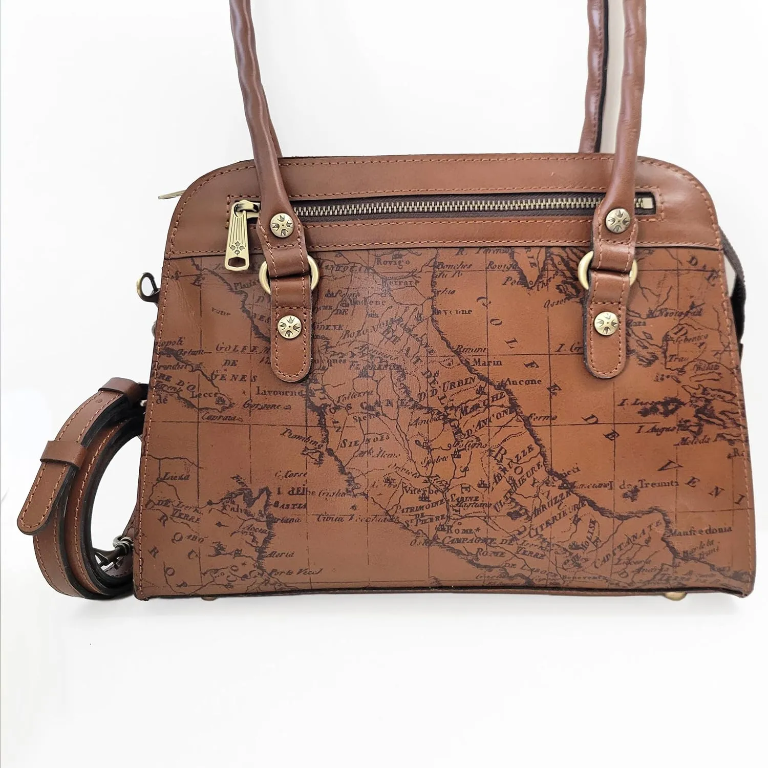 Patricia Nash Calvi Satchel (Brown, One Size)