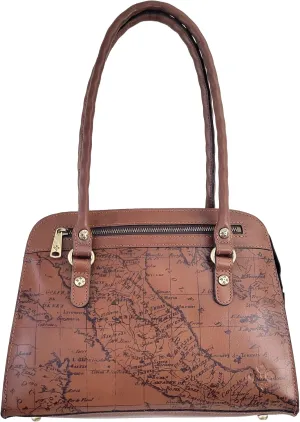 Patricia Nash Calvi Satchel (Brown, One Size)