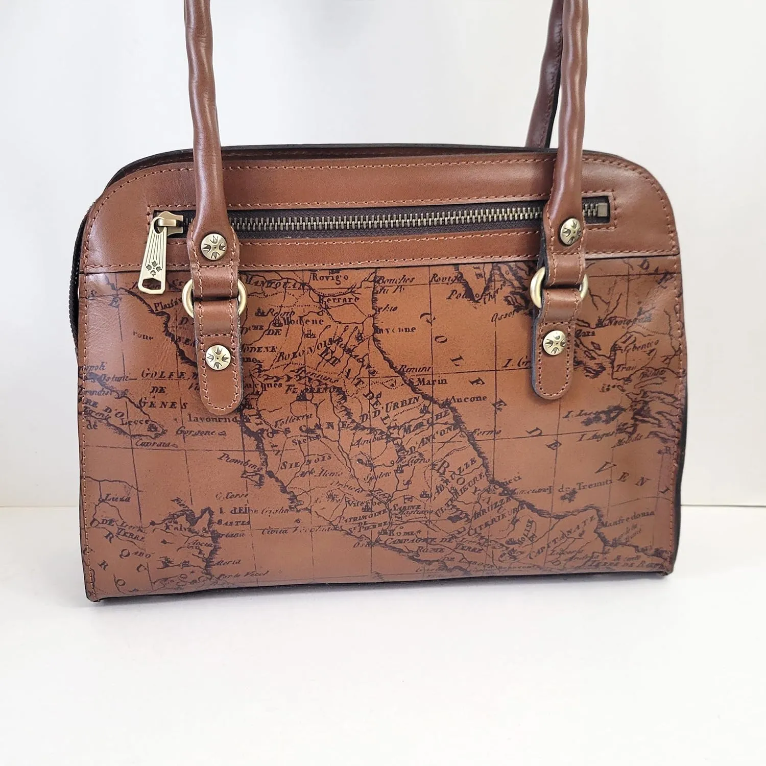 Patricia Nash Calvi Satchel (Brown, One Size)