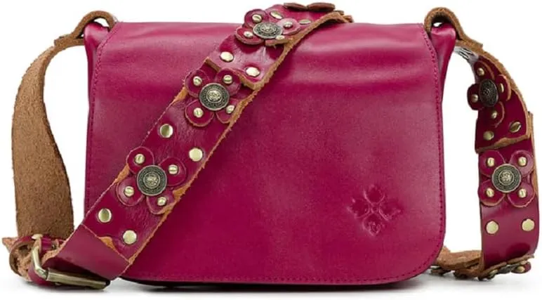 Patricia Nash Strapped Vintage Leather Armerina Square Flap Bag