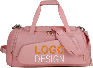 Personalized Sport Duffel Bag Dry Wet Separated Gym Bag Custom Embroidered Monogrammed Travel Duffel with Name Text Logo