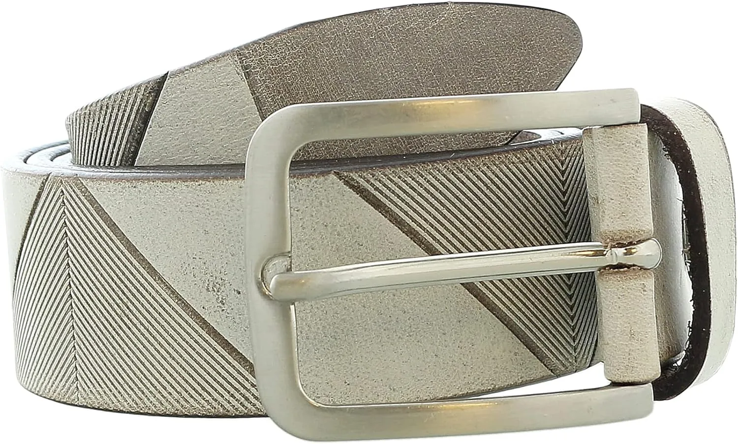 Pierre Cardin Distressed Taupe Classic Silver D-Ring Adjustable Belt Adjustable Mens Belt-40 for Mens