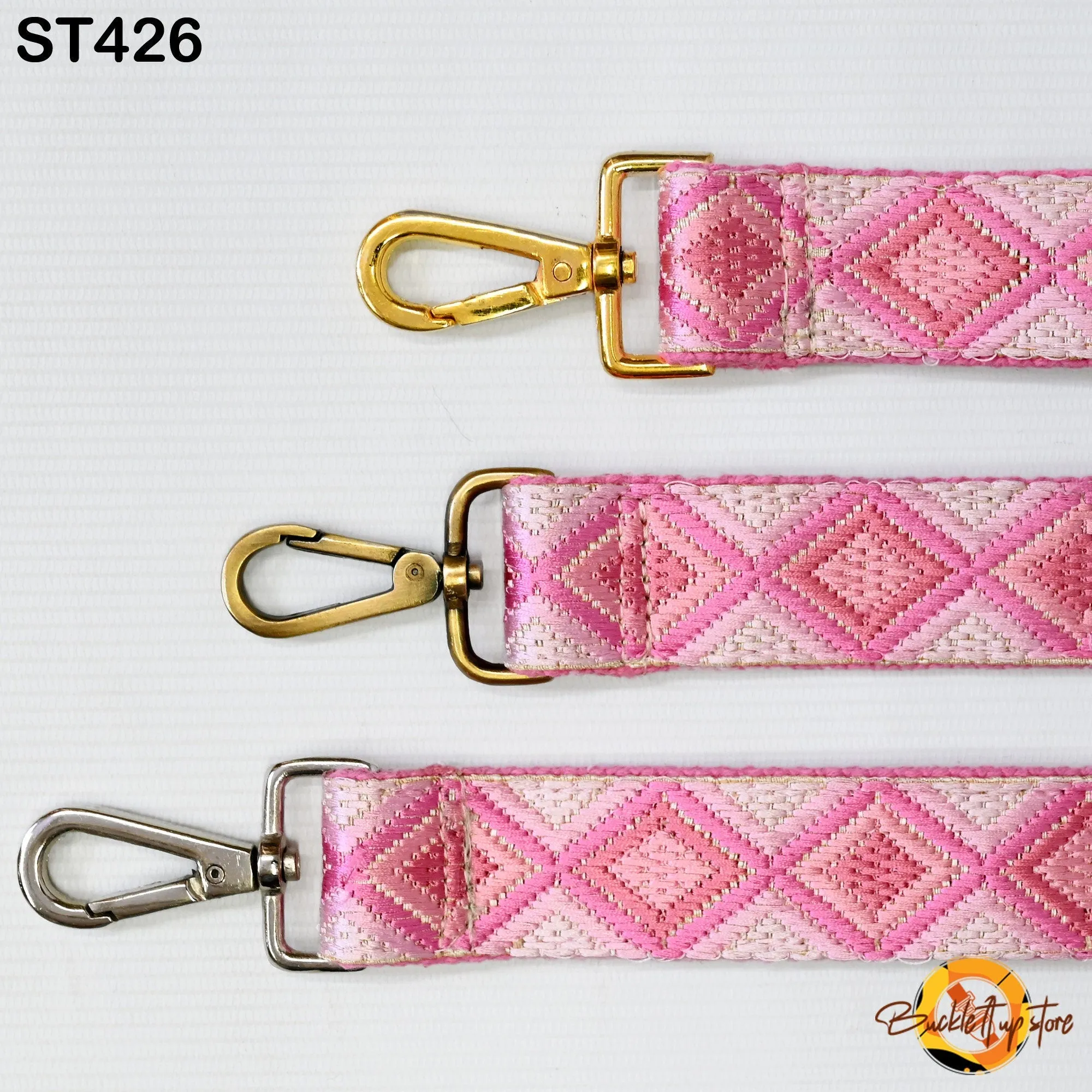 Pink Custom Sling Bag Purse Strap Embroidery Messenger Crossbody Strap Handbag Embroidered Canvas Replacement Strap Boho Guitar Strap Gift