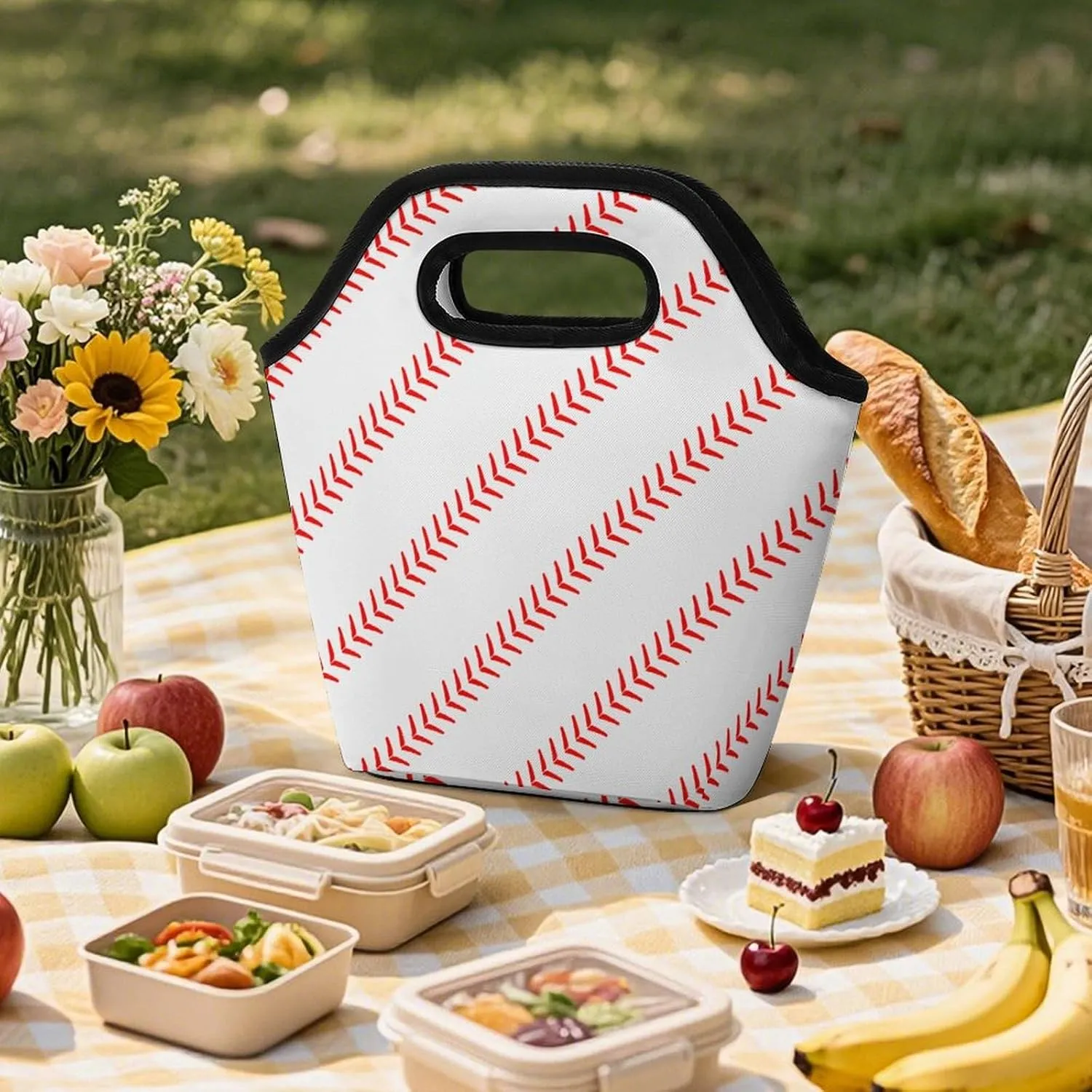 Pink Witch Gothic Pattern Portable Portable Dining Bag, Large Capacity Dining Bag