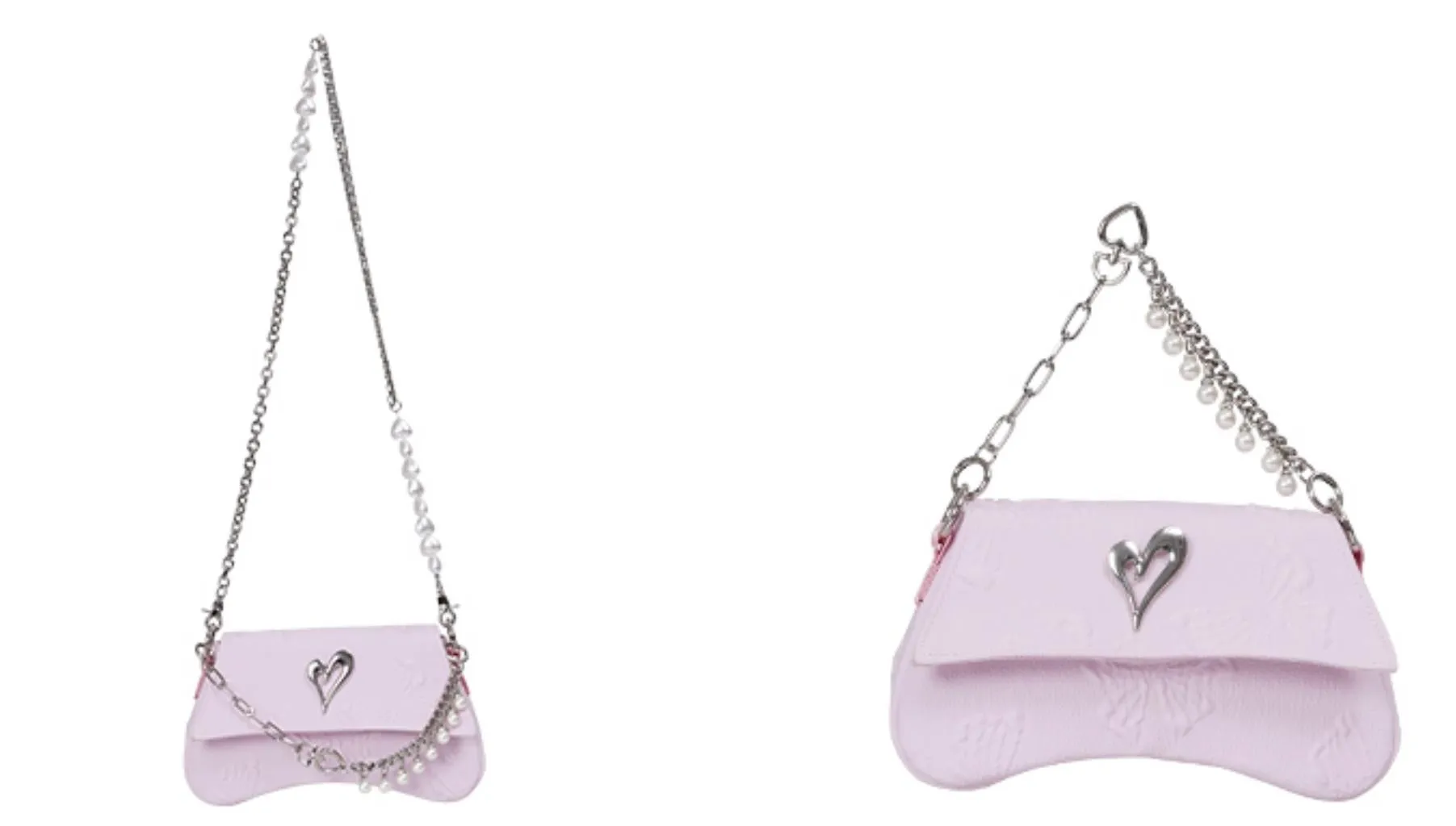 Pleated Pearl Crossbody Bag