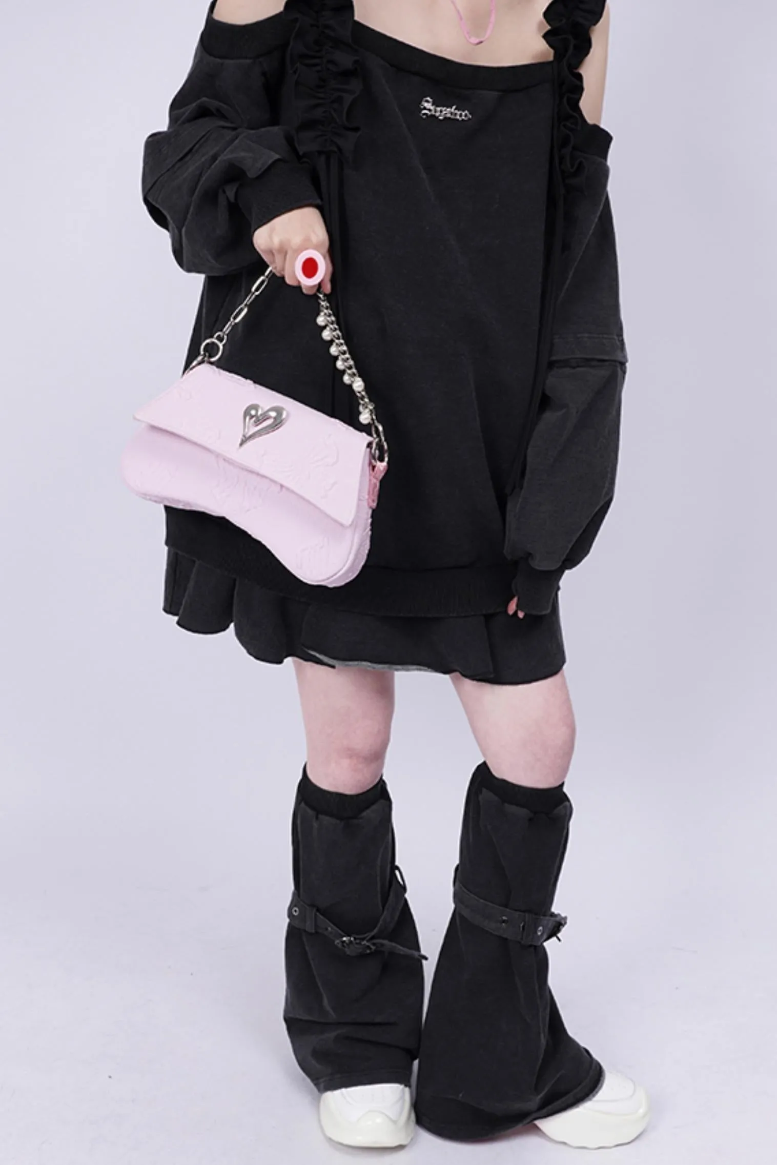 Pleated Pearl Crossbody Bag