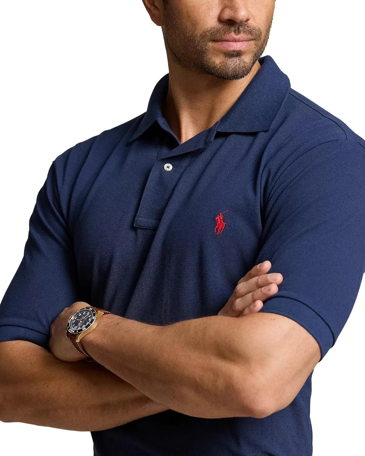 POLO RALPH LAUREN Men's Big & Tall Short Sleeve Iconic Mesh Polo Shirt