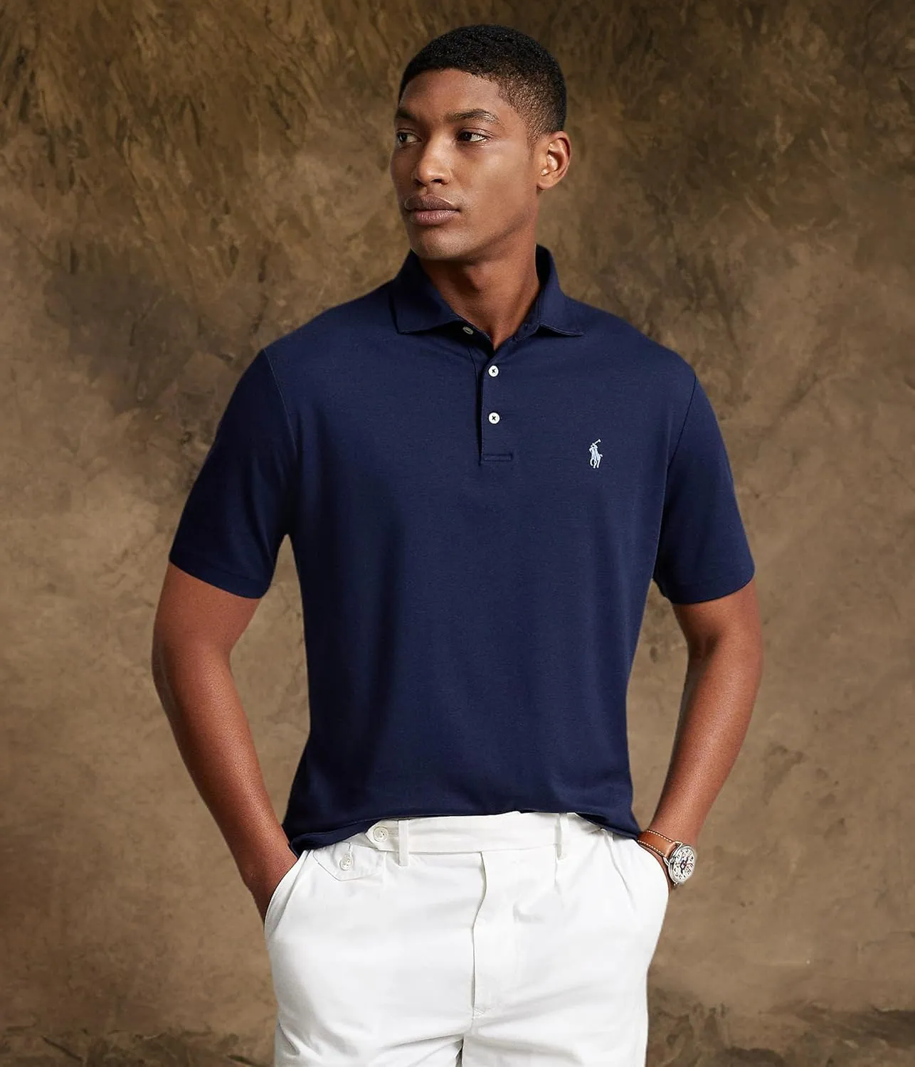 POLO RALPH LAUREN Men's Pima Polo Short Sleeve Knit