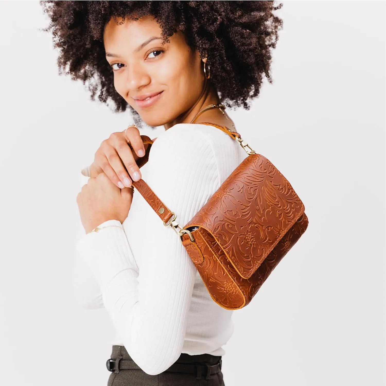 Portland Leather Goods Metro Mini Crossbody Bag for Women – Handmade from the Finest Full-Grain Hides