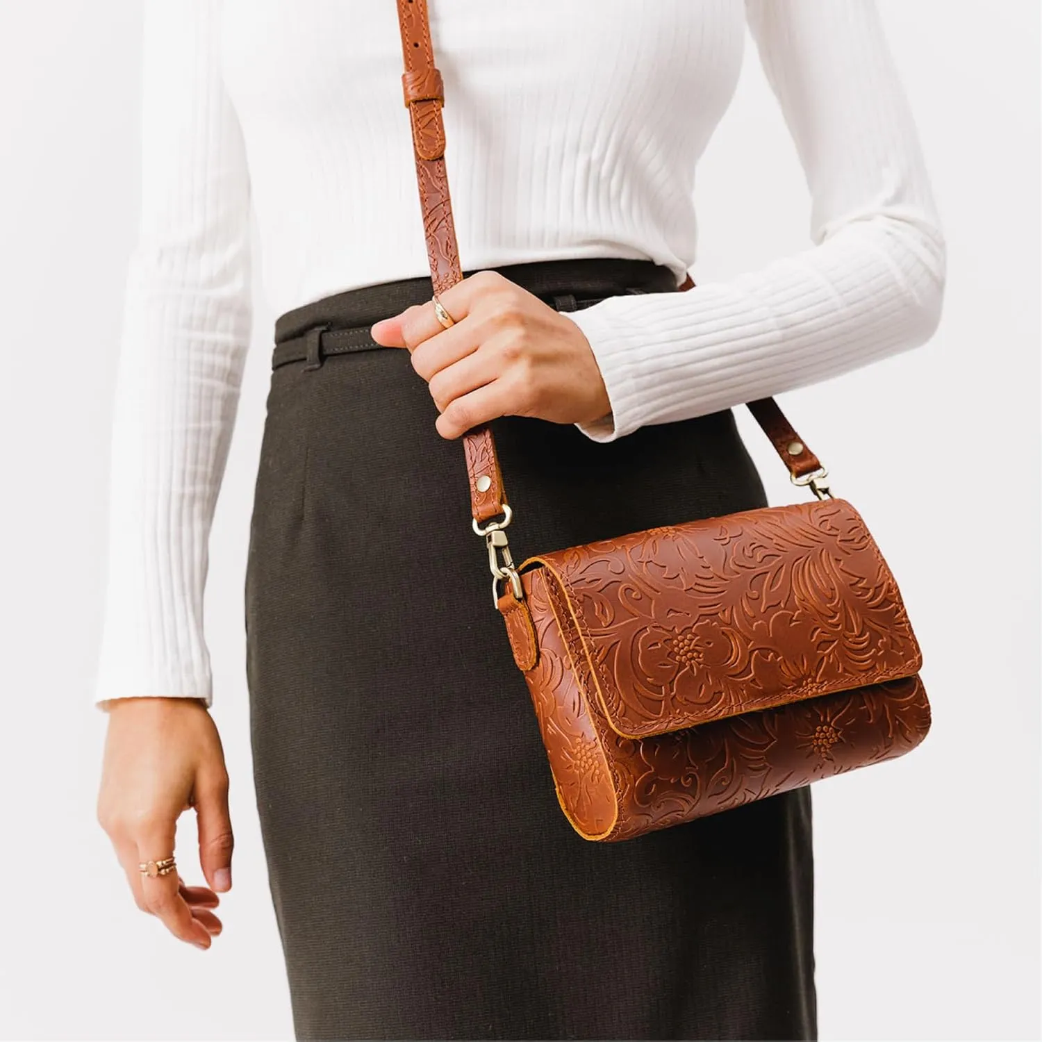 Portland Leather Goods Metro Mini Crossbody Bag for Women – Handmade from the Finest Full-Grain Hides
