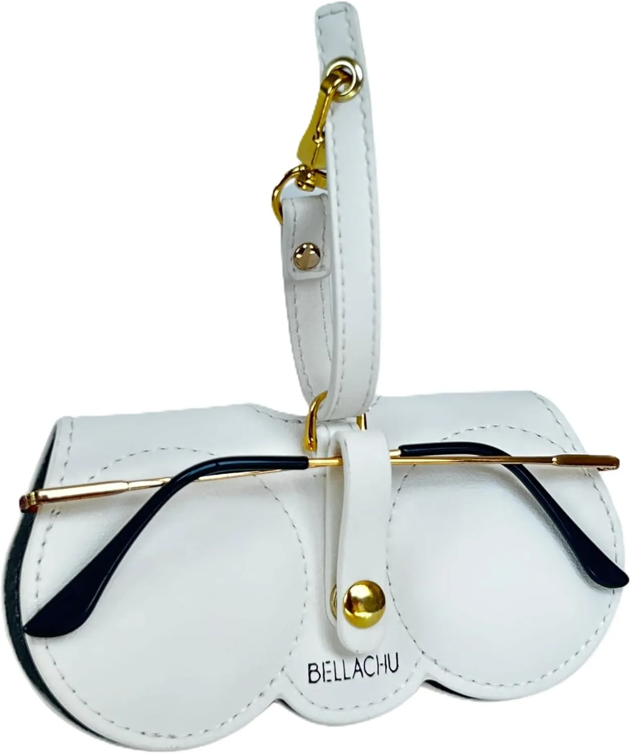 Premium Vegan Leather Soft Eyeglasses and Sunglasses Case for Women – Slim, Cushioned, Travel-Friendly, with Strap
