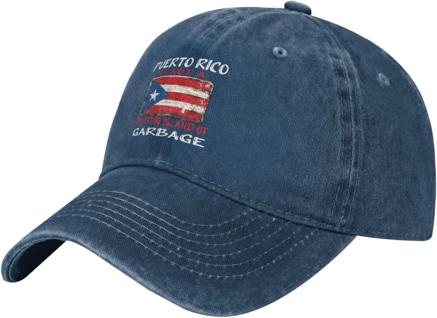Puerto Rico is Not A Floating Island of Garbage Baseball Cap for Men Women Fashionable Adjustable Denim Hat