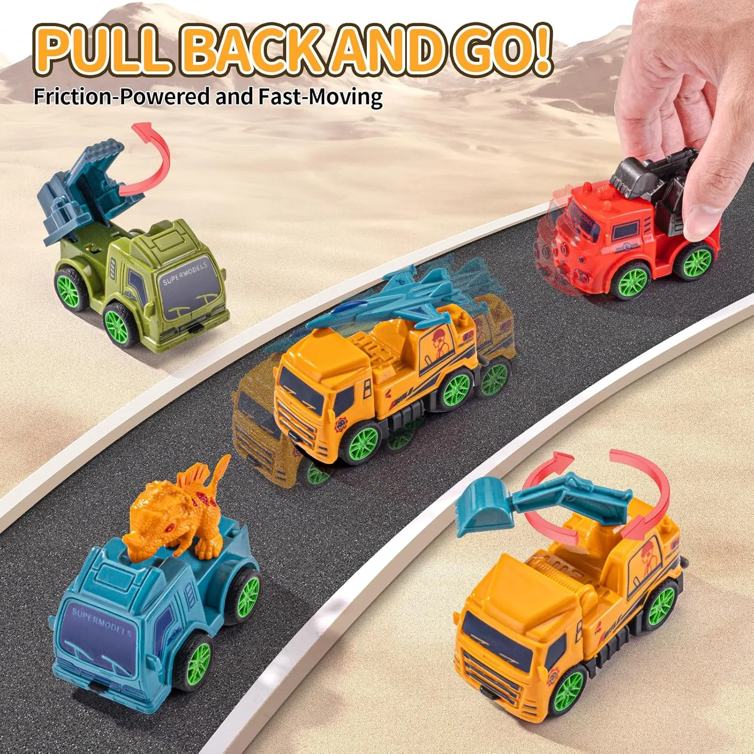 Push Pull Car 40pcs Baby Mini Pull Back Cars Set - Fun Toy Cars with Pull Back Action for Christmas, Halloween, Easter, Birthday Party, Suitable Child3-8  Gift
