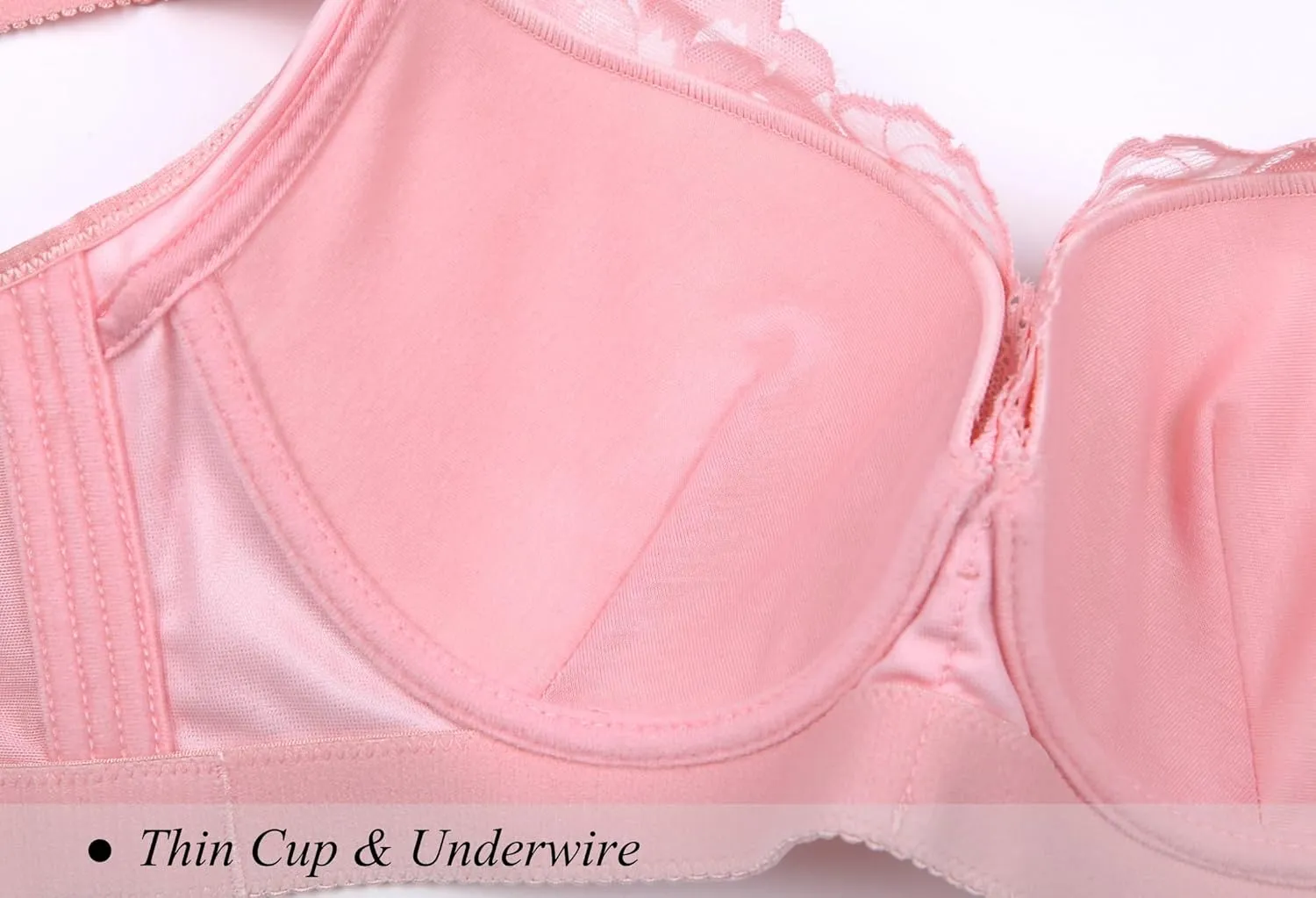 Push Up Bras for Women Plus Size Floral Lace Underwire Soft Cup Everyday Bra