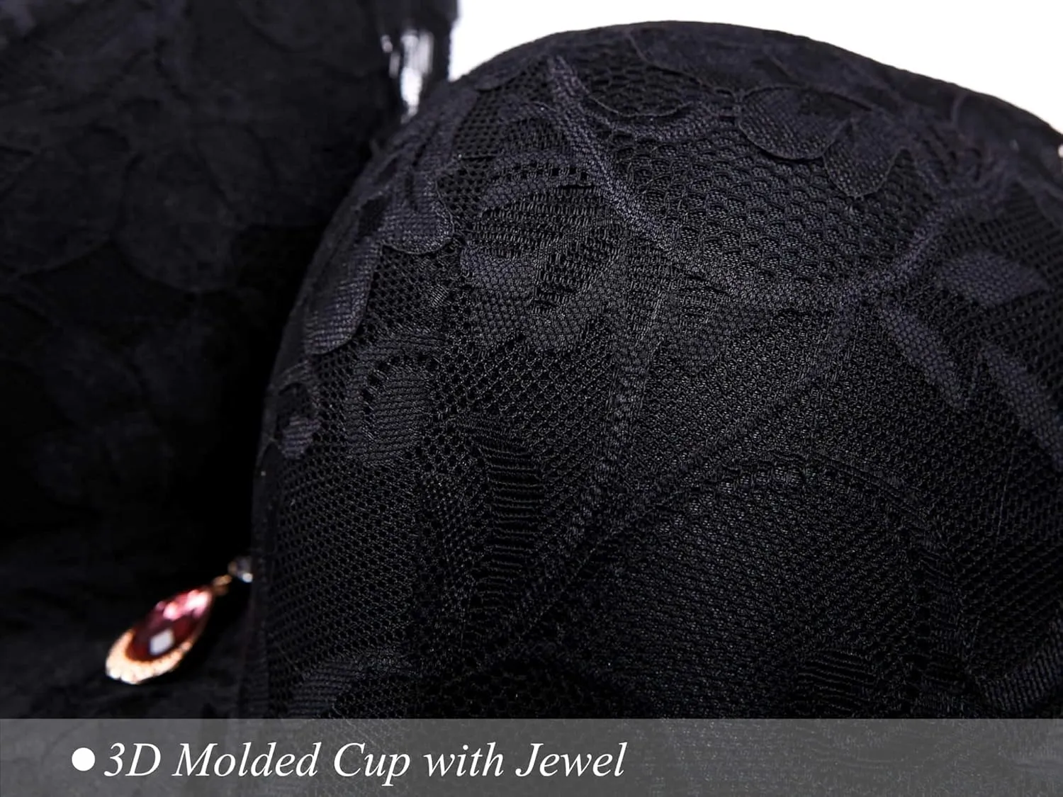 Push Up Bras for Women Plus Size Floral Lace Underwire Soft Cup Everyday Bra