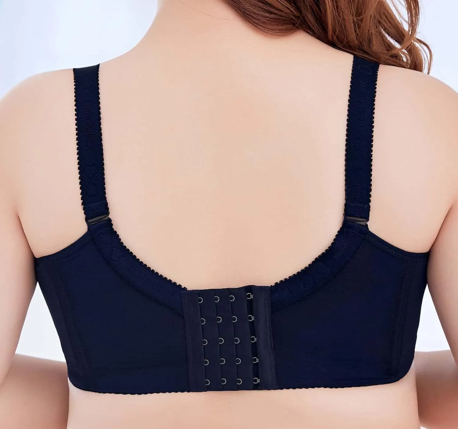 Push Up Bras for Women Plus Size Floral Lace Underwire Soft Cup Everyday Bra