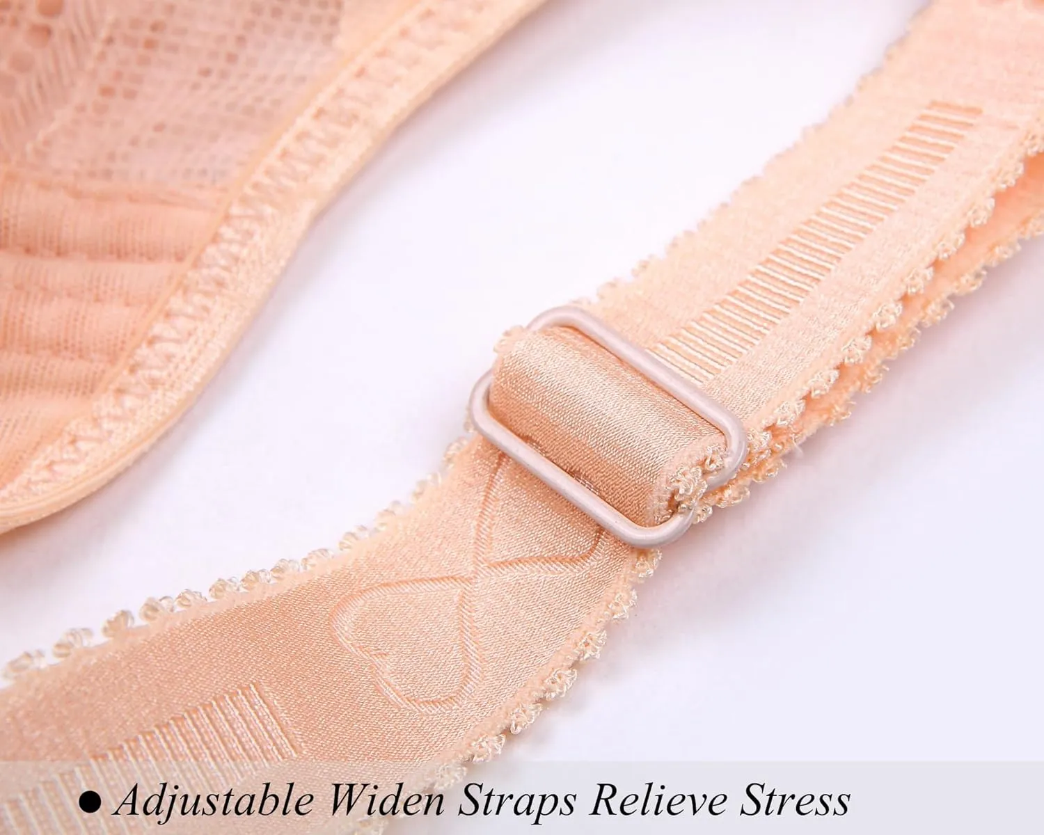 Push Up Bras for Women Plus Size Floral Lace Underwire Soft Cup Everyday Bra