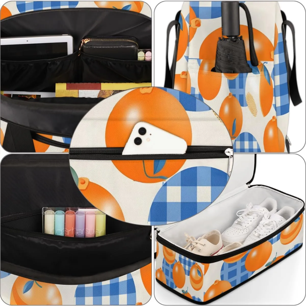 QsirBC Fox Amusing Decor Gym Bag for Women Duffle Tote with Shoes Compartment Men Weekender Duffel