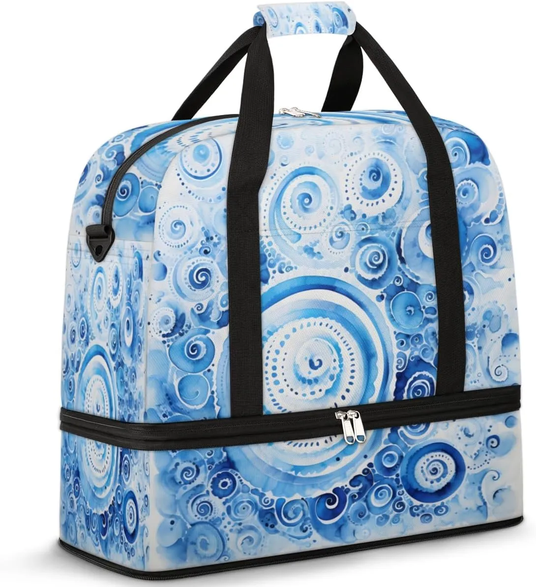 QsirBC Fox Amusing Decor Gym Bag for Women Duffle Tote with Shoes Compartment Men Weekender Duffel