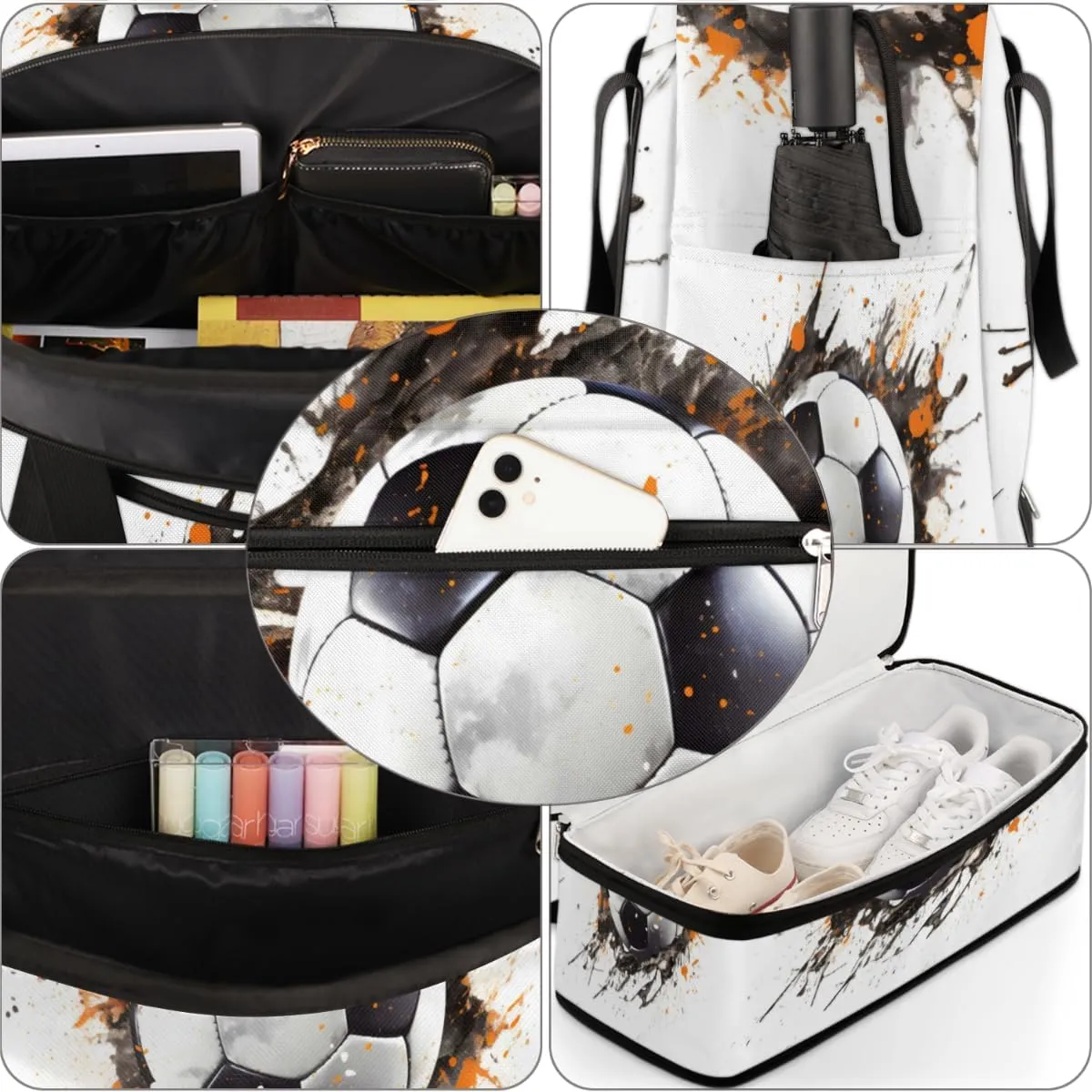 QsirBC Fun Skull Theme Gym Bag for Women Duffle Tote with Shoes Compartment Men Weekender Duffel