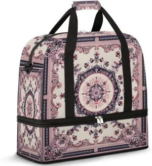 QsirBC Interesting Africa Style Gym Bag for Women Duffle Tote with Shoes Compartment Men Weekender Duffel for Dance Travel Sports Swimming Overnight
