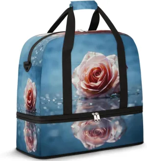 QsirBC Pumpkin Funny Gym Bag for Women Duffle Tote with Shoes Compartment Men Weekender Duffel