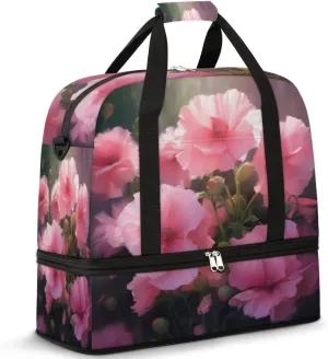 QsirBC Pumpkin Funny Gym Bag for Women Duffle Tote with Shoes Compartment Men Weekender Duffel