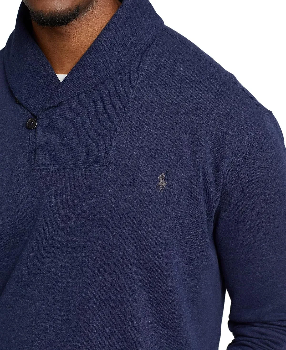 Ralph Lauren Men's Shawl Neck Estate Long Sleeve Rib Sweater