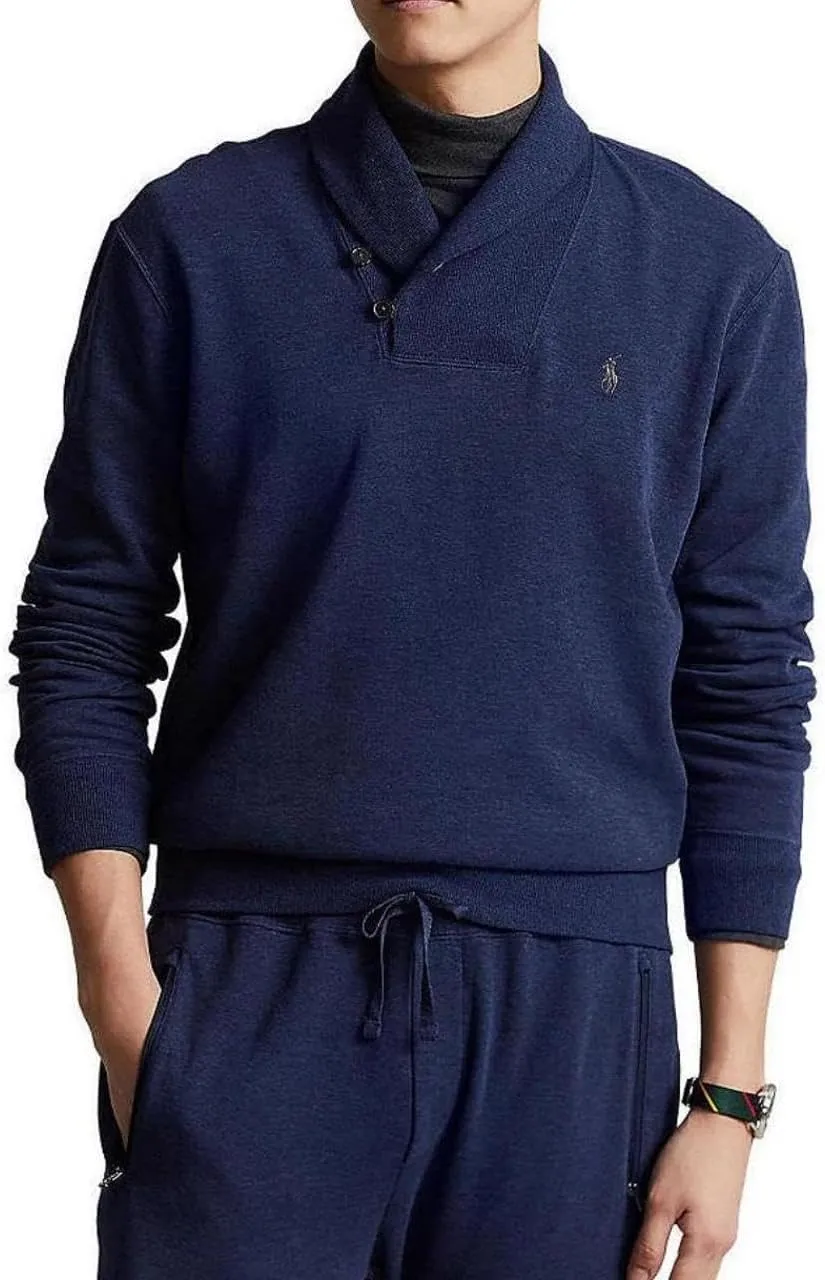 Ralph Lauren Men's Shawl Neck Estate Long Sleeve Rib Sweater