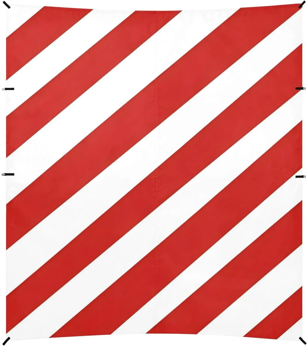 Red-White Oblique Stripes Foldable Beach Tent UPF50 Lightweight Outdoor Sun Shade with Sandbags, Sand Shovel, Poles for Backyard and Camping