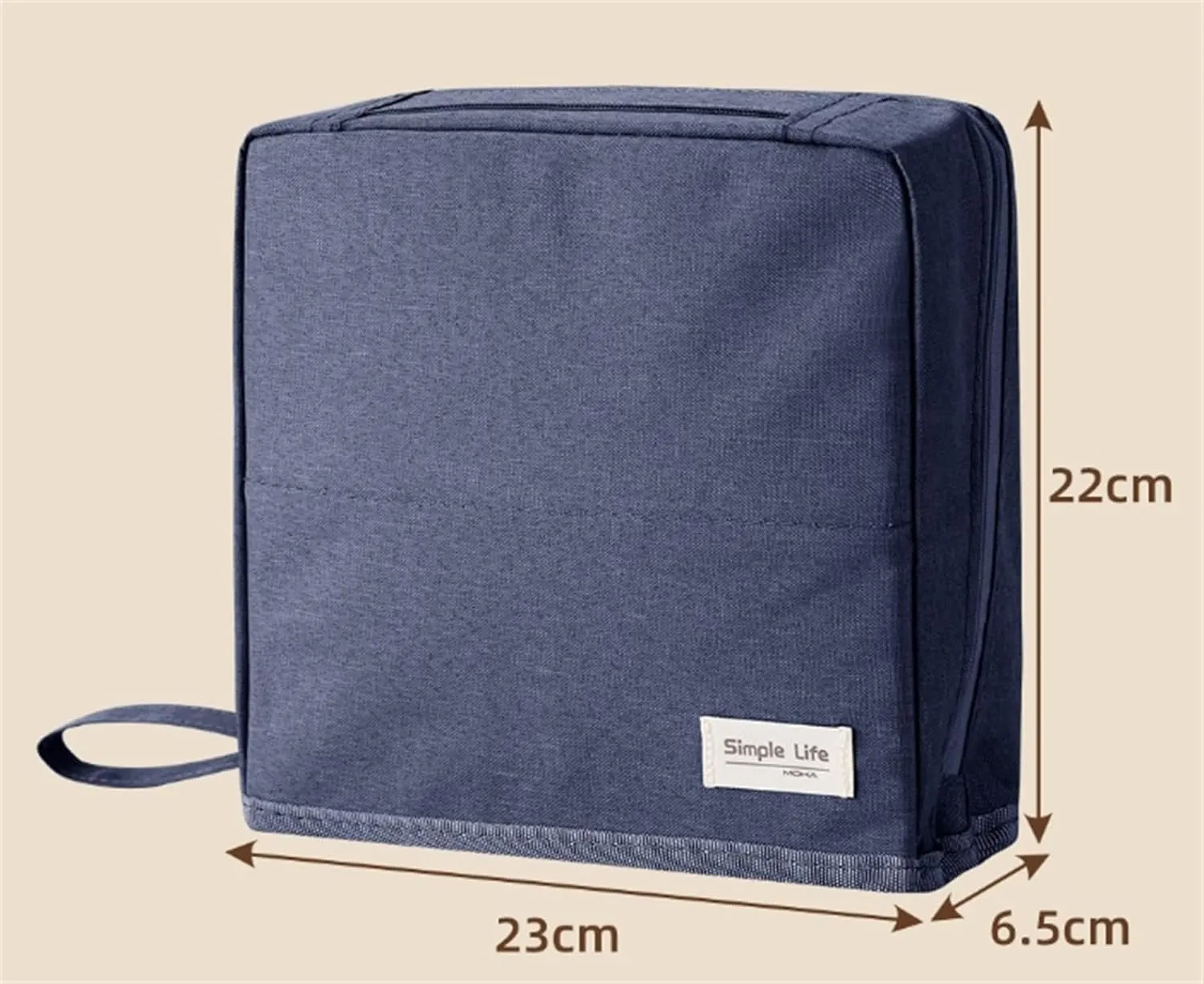 Relevanton Standing Makeup Bag, Mysite Standing Makeup Bag Portable, Vertical Makeup Organizer Bag, Large Capacity, Oxford Cloth Storage Bags, Waterproof with Compartments (Blue)