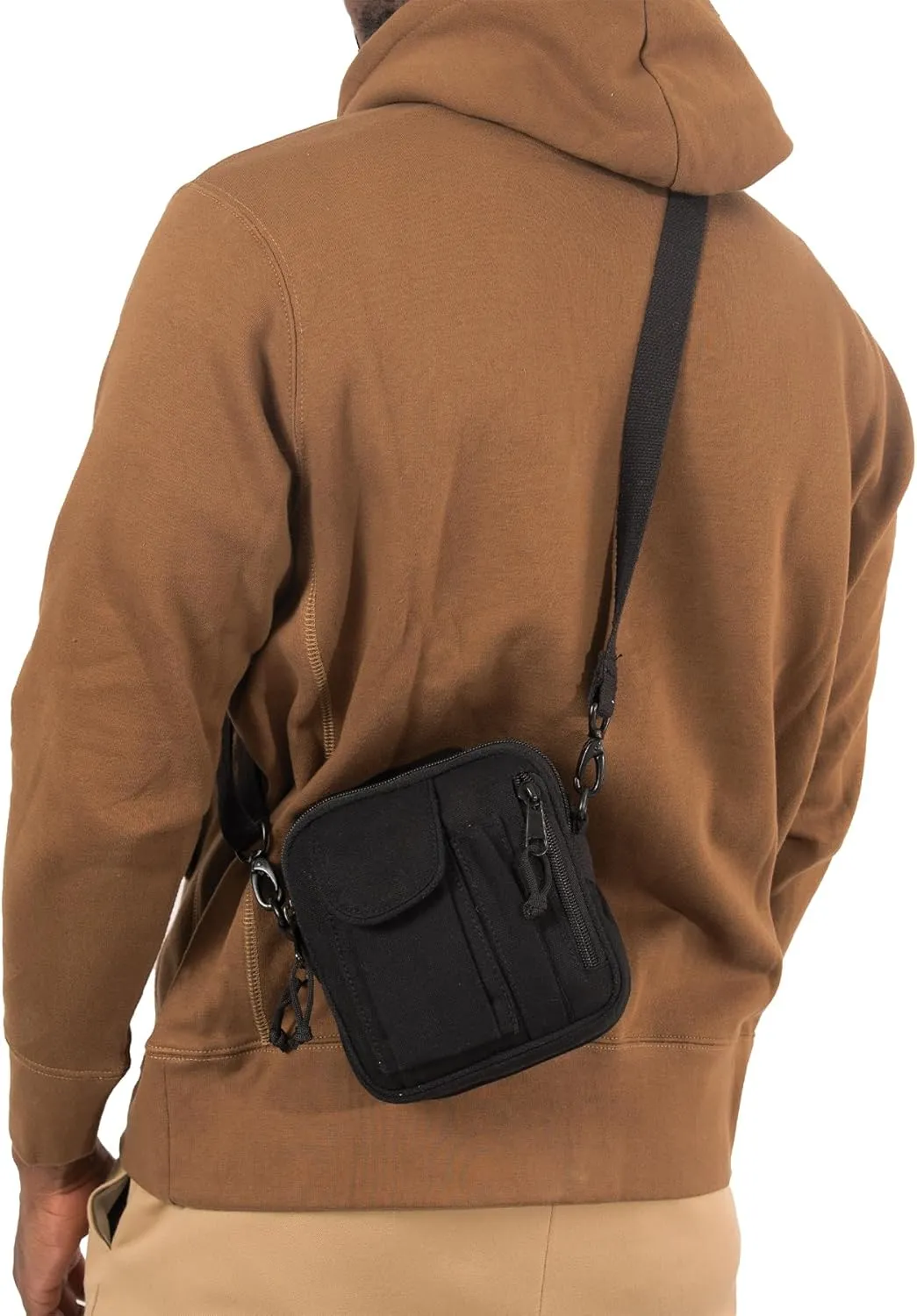 Rothco Excursion Organizer Shoulder Bag – Canvas Crossbody EDC Travel Bag 2L Storage