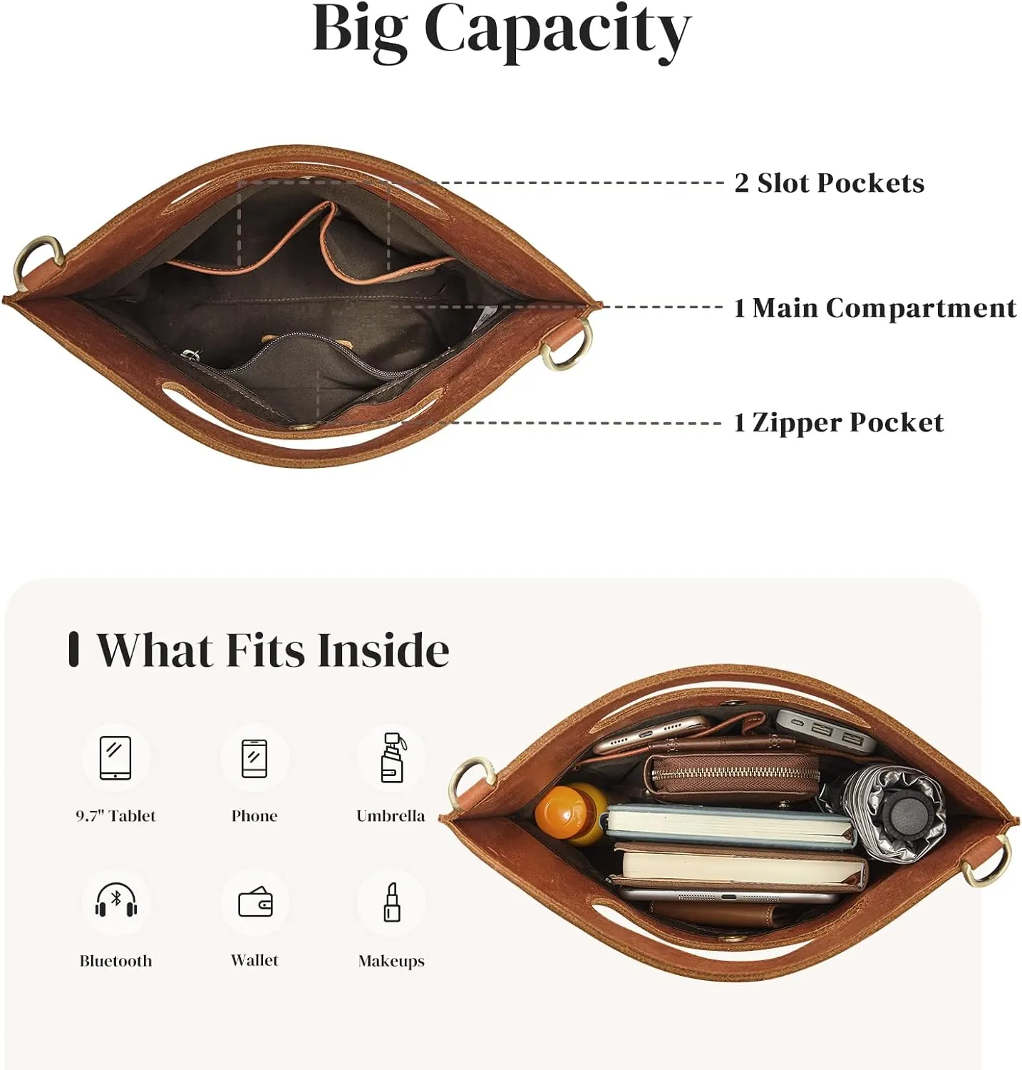 S-ZONE Women Vintage Genuine Leather Crossbody Bag Distressed Foldable Clutch Top Handle Handbag Purse