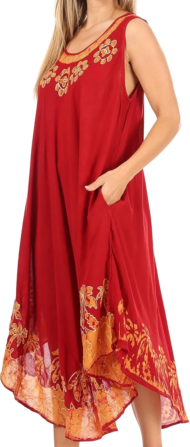 Sakkas Sundari Caftan Tank Dress/Cover Up