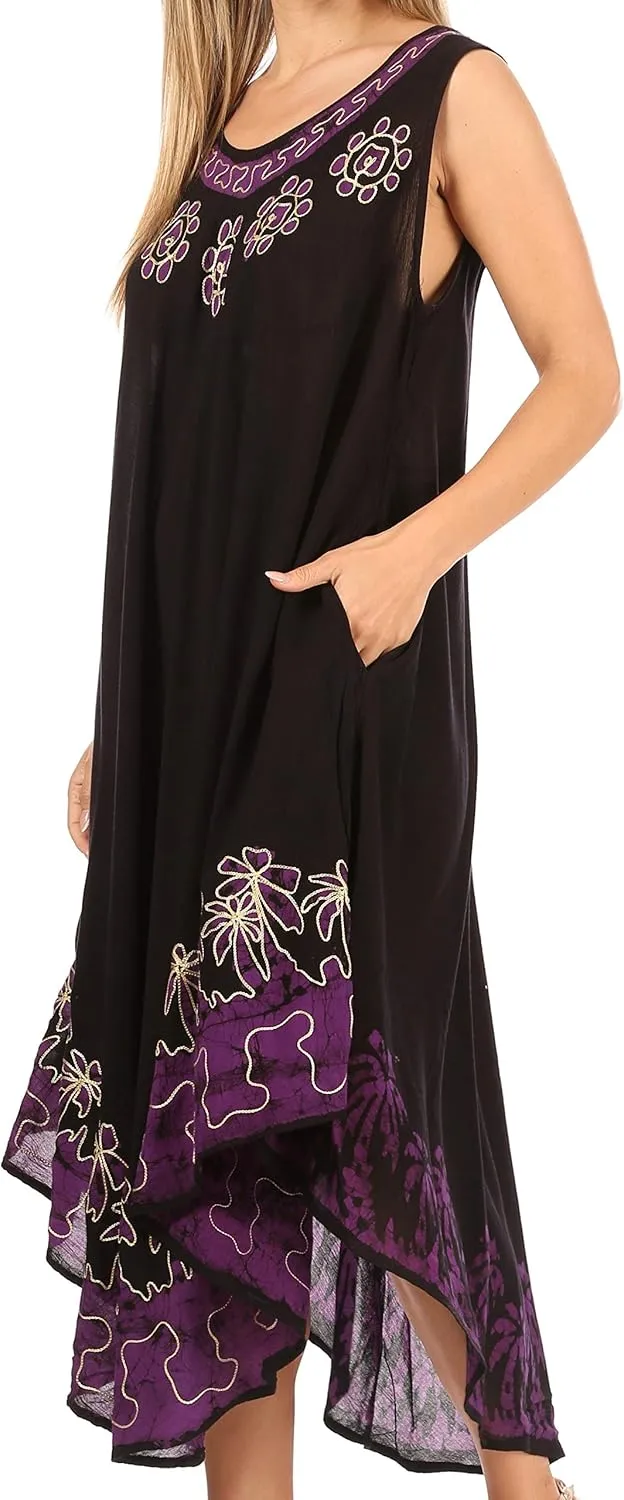 Sakkas Sundari Caftan Tank Dress/Cover Up