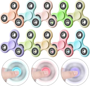SCIONE 10 Pack Fidget Spinners Adults, Stress Anxiety Relief Sensory Fidget Toys, Fidget Spinners with Morandi Colors for Party Favors, Birthday Gift School Classroom Prizes for Kids