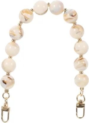 SEWACC Bag Hand Chain Resin Bag Strap Purse Chains for Handbags Purse Light Handbag Light Imitation Pearl Bag Straps for Handbags Beaded Handbag Chain Messenger Bag Alloy Chained