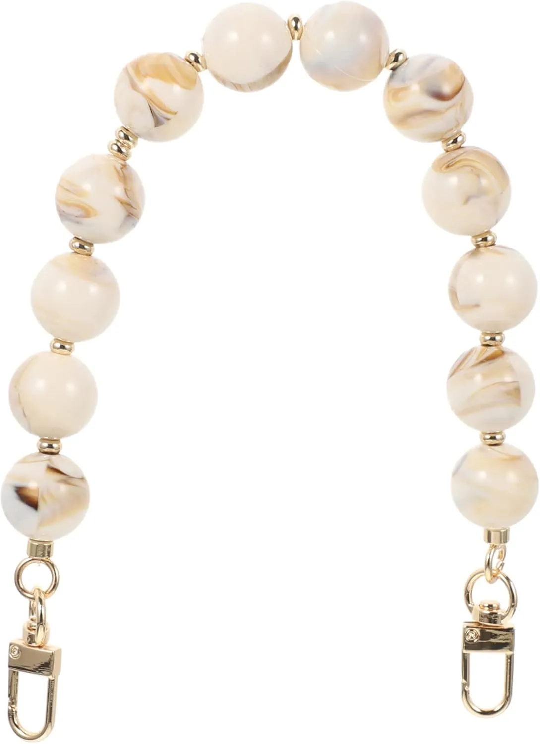 SEWACC Bag Hand Chain Resin Bag Strap Purse Chains for Handbags Purse Light Handbag Light Imitation Pearl Bag Straps for Handbags Beaded Handbag Chain Messenger Bag Alloy Chained