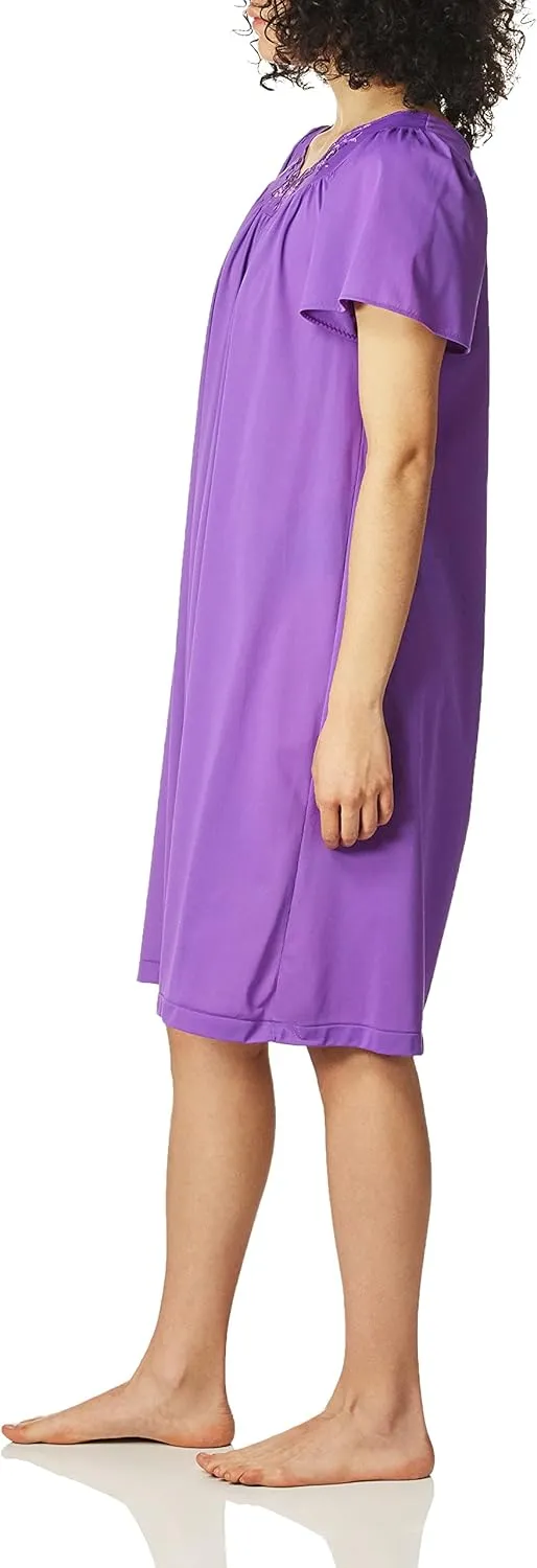 Shadowline Plus Size Women's Petals 40 Inch Short Flutter Sleeve Waltz Gown