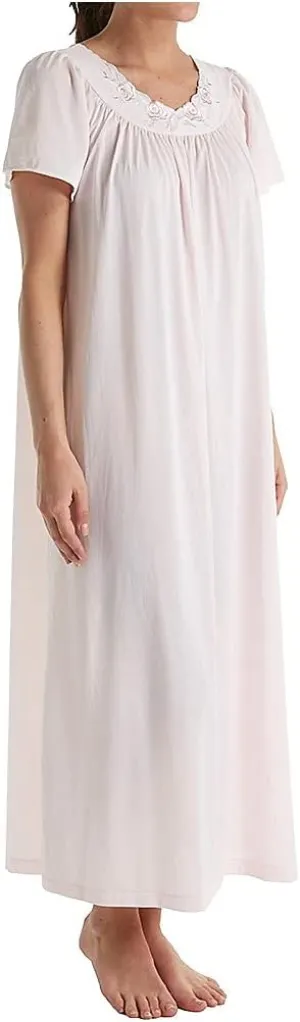 Shadowline Plus Size Women's Petals 53 Inch Short Flutter Sleeve Long Gown