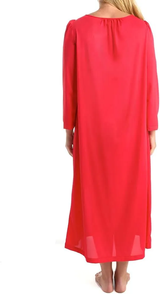 Shadowline Plus Size Women's Petals 53 Inch Sleeve Long Gown