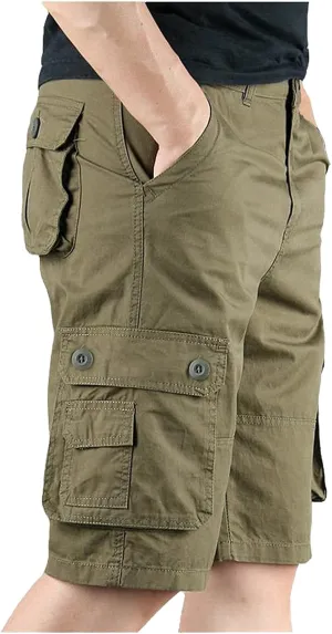 Shorts Men Leisure Overalls Summer Men's and Color Pants with Multi-Pocket Men's Pants Mens Short Green Cargo Shorts