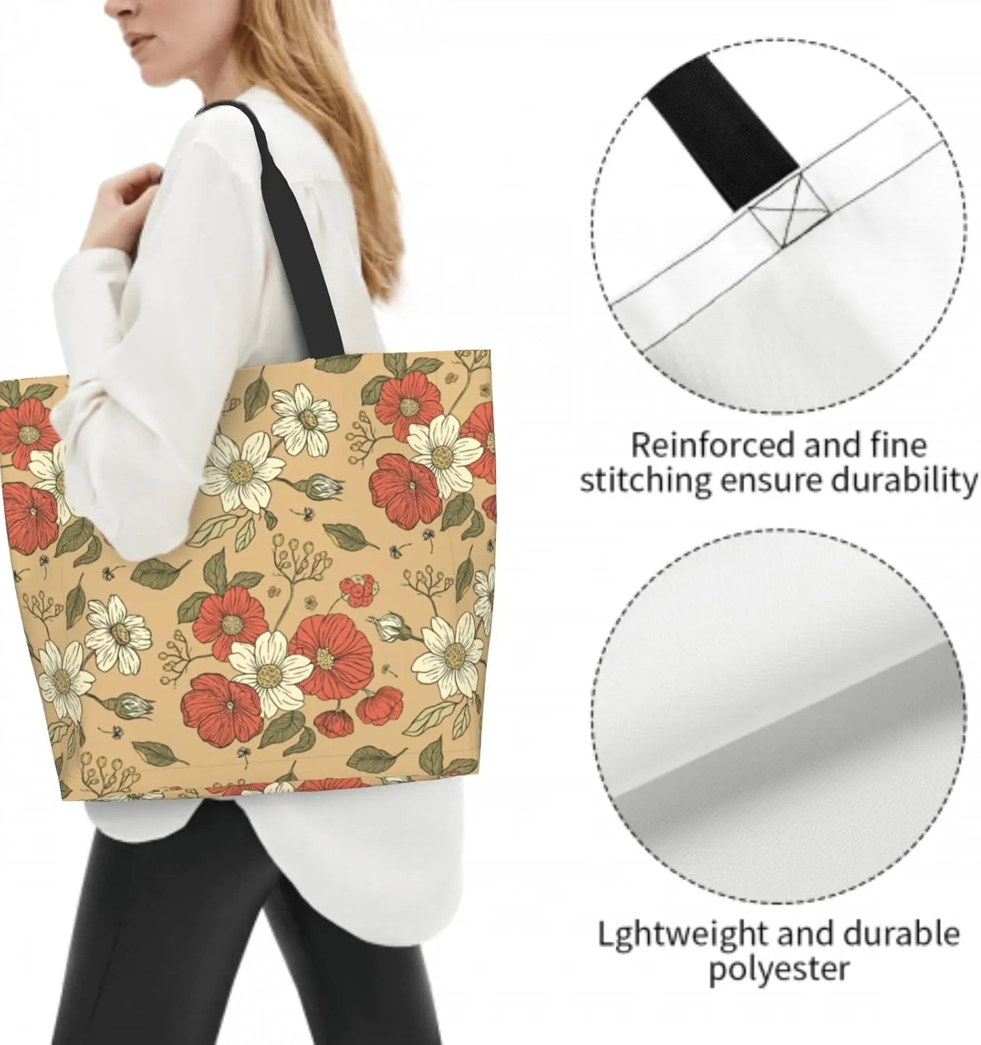 Shoulder Bag Large Reusable Eco-friendly Shopping Bags Portable Storage Handbag