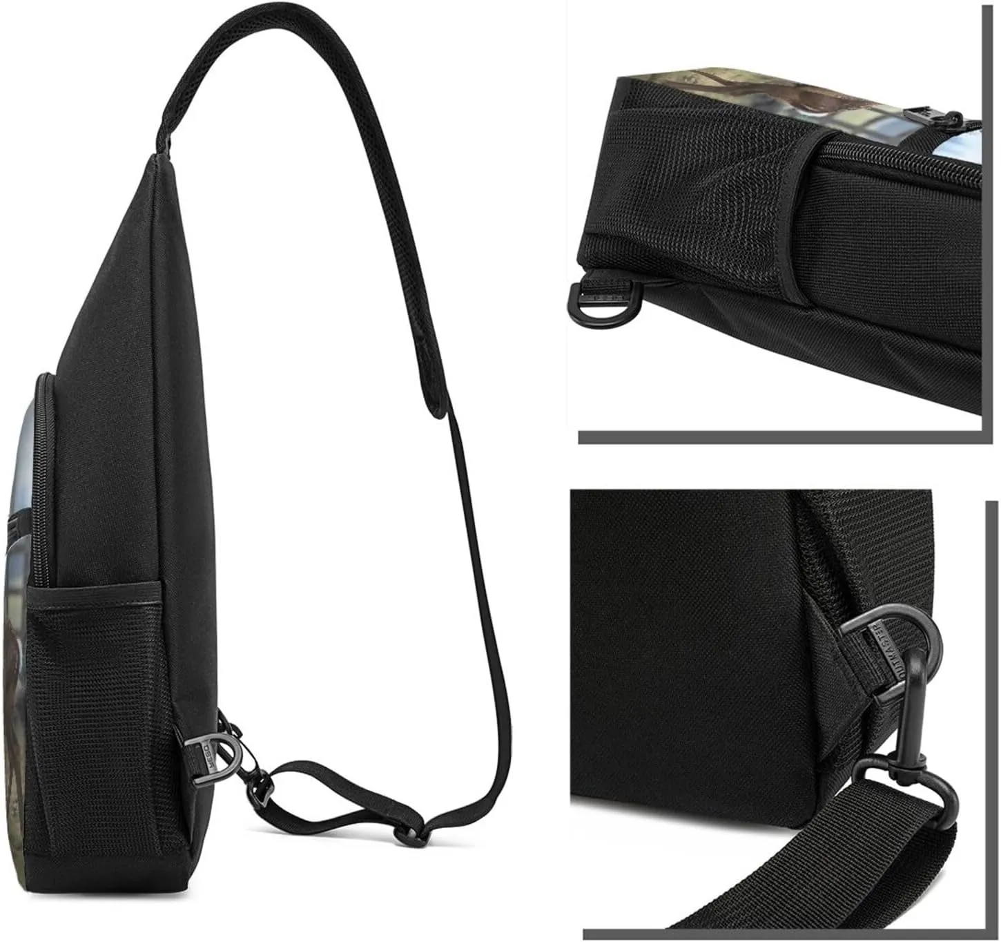 Sling Bag Backpack for Men Women Crossbody Deer Animal Chest Bag Crossbody Bag for Travel Sport Running