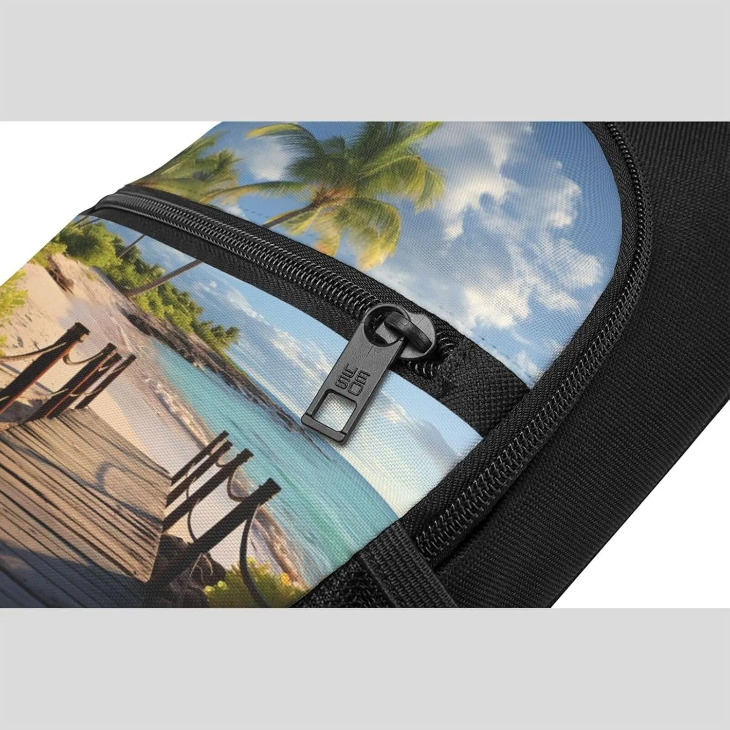 Sling Bag Backpack for Men Women Crossbody Palm Trees Beach Sea Ocean Chest Bag Crossbody Bag for Travel Sport Running