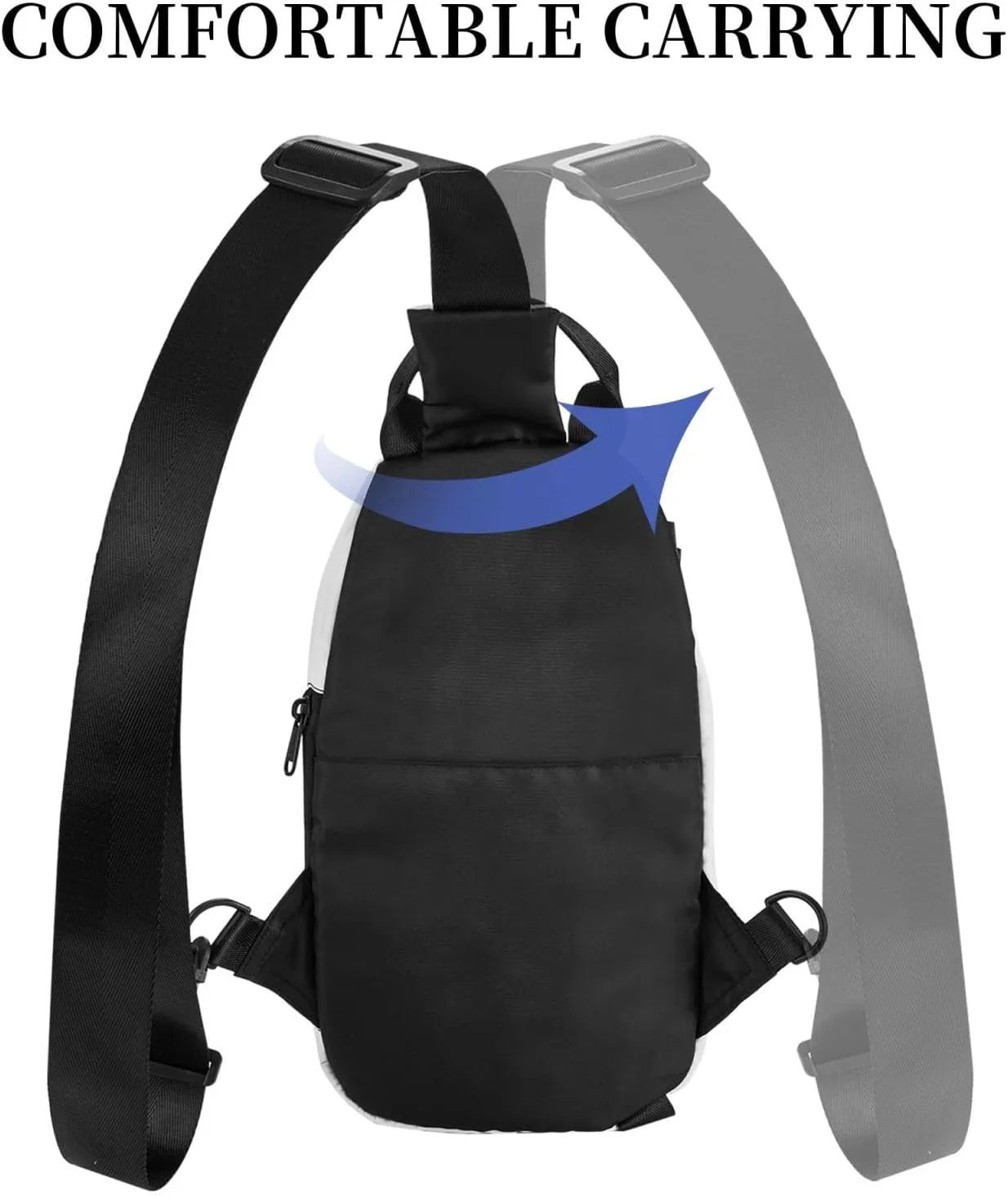 Sling Bag Crossbody Backpack for Men Women Blue dragonfly and lotus Chest Bag Crossbody Bag for Travel Sport Running