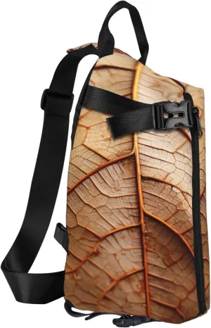 Sling Bag Crossbody Backpack for Men Women Dry leaves Chest Bag Crossbody Bag for Travel Sport Running