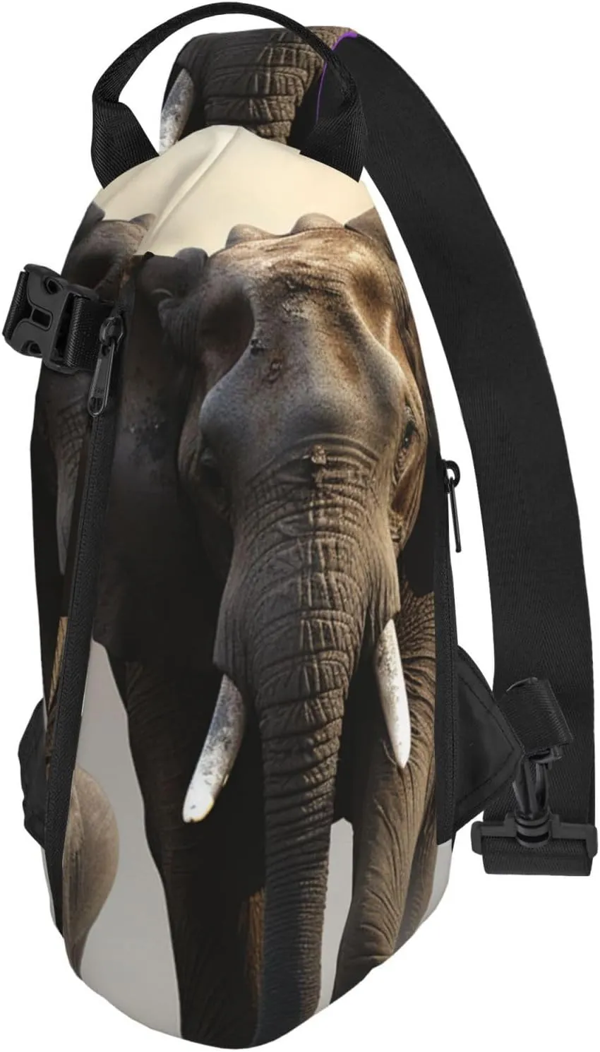 Sling Bag Crossbody Backpack for Men Women Elephant in the fog Chest Bag Crossbody Bag for Travel Sport Running