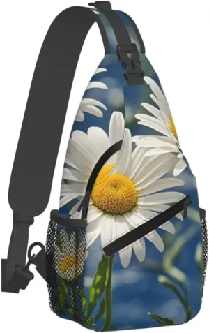 Sling Bag for Men Women Crossbody Backpack Beautiful Daisies Crossbody Bag Chest Bag for Travel Sport